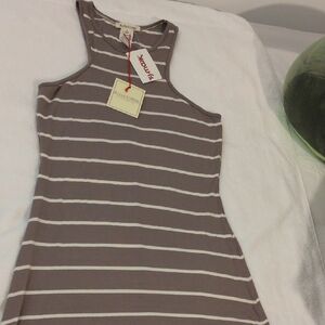 Rolla Coster Brown and White Striped Top